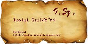 Ipolyi Szilárd névjegykártya
