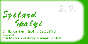 szilard ipolyi business card